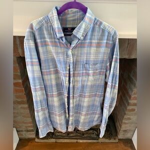 Mens Vineyard Vines Pastel Colors Murray Fit Button Down Shirt size Small Linen​